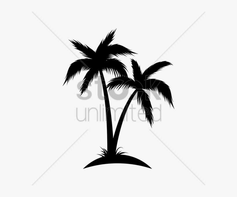 Line Of Tree At Getdrawings Com Free - Palm Tree Silhouette Drawing, transparent png #984597