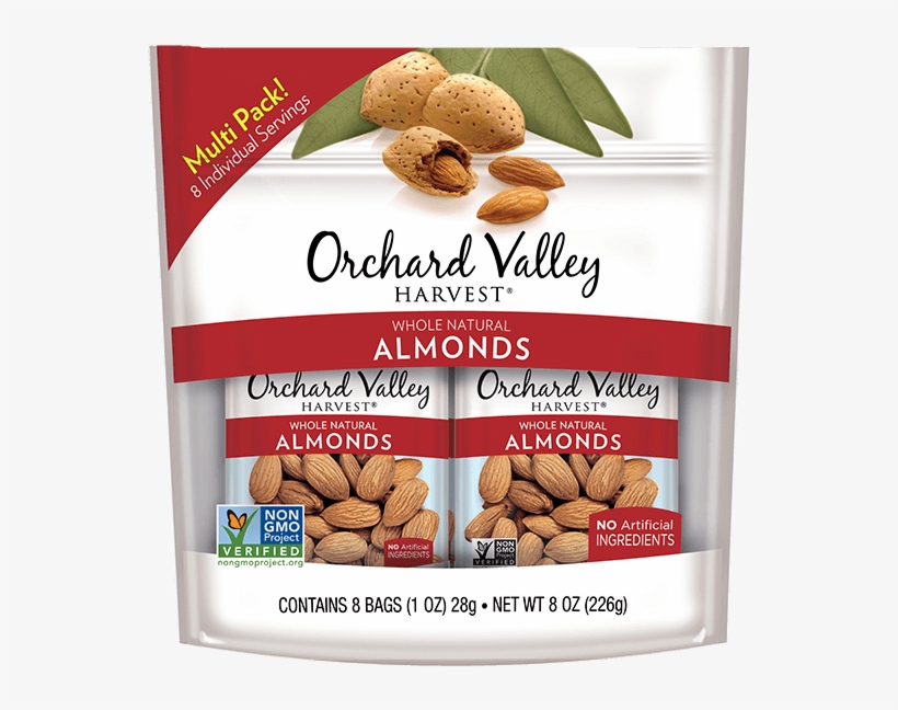 Orchard Valley Harvest Whole Natural Almonds 8 Oz., transparent png #984733