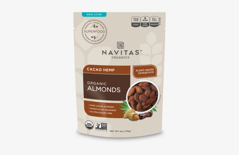 Navitas Organics - Organic Superfood Cacao Hemp Almonds, transparent png #984785