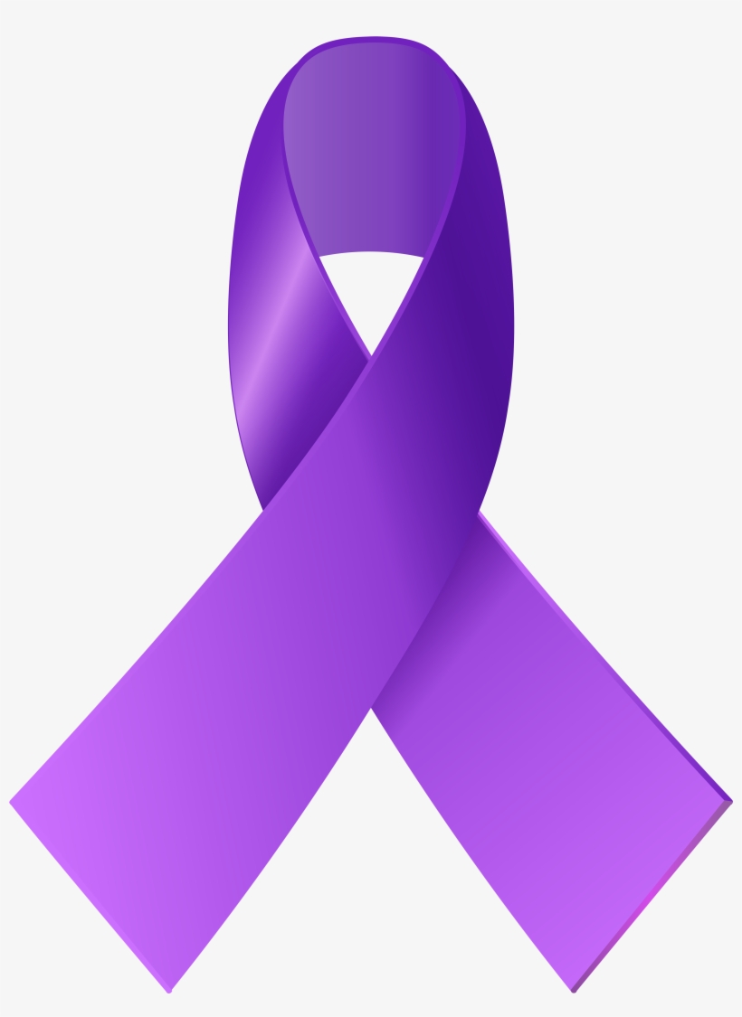 Purple Awareness Ribbon Png Clip Art - Pancreatic Cancer Ribbon, transparent png #985077