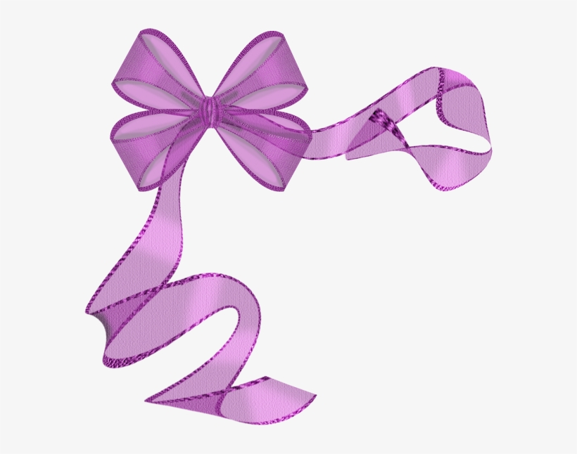 Laços & Fitas - Free Purple Ribbon Border, transparent png #985328
