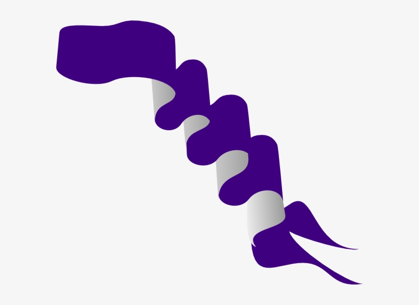 Purple Ribbons Clip Art - Purple Clip Art Ribbons, transparent png #985350