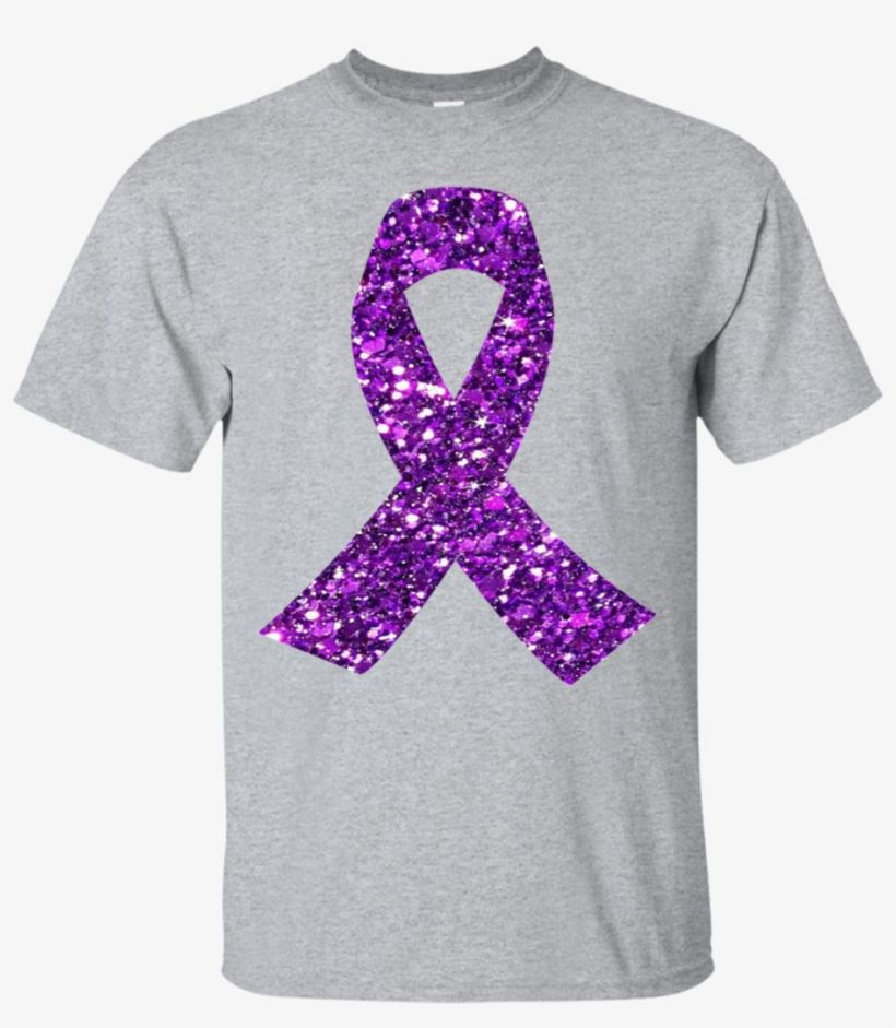 Purple Ribbon - Rescue Dog Mom - Dog T Shirt - T-shirt Sport Grey 5xl, transparent png #985616