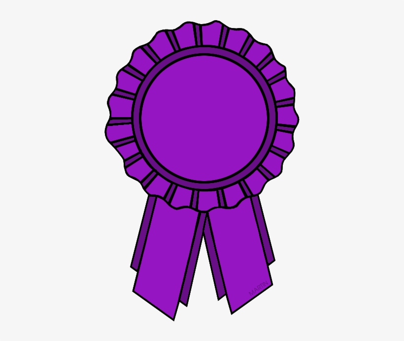 Purple Ribbon - Purple Award Ribbon Clipart, transparent png #985781