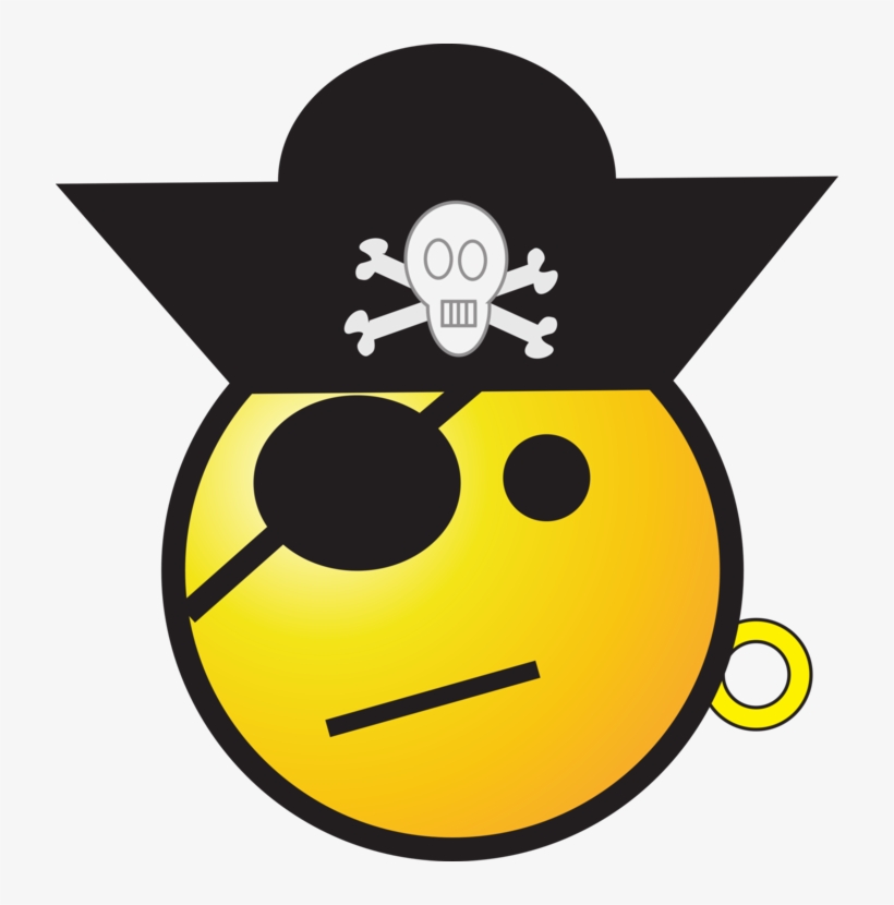 Eyepatch Pirate Emoticon Smiley - Eyepatch Clipart, transparent png #986675
