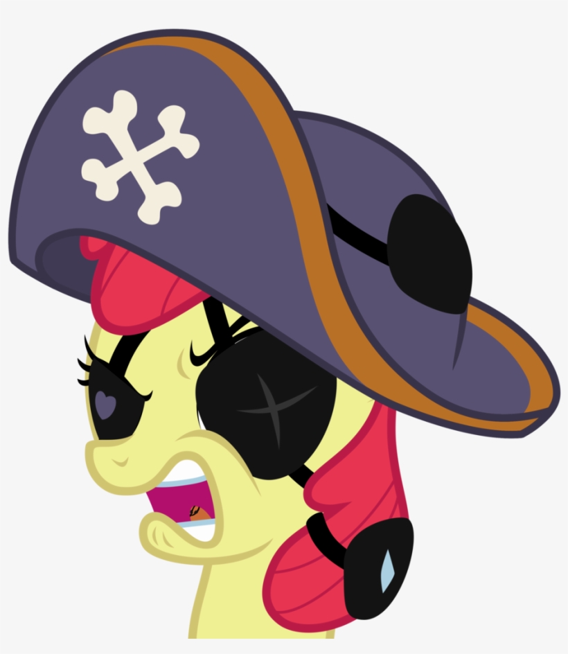 Apple Bloom Artist Sollace Clothes Eyepatch - Mlp Pirate Hat, transparent png #986984