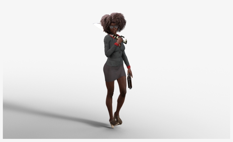 Female, 3d Character, Comic, Model - Standing, transparent png #987125