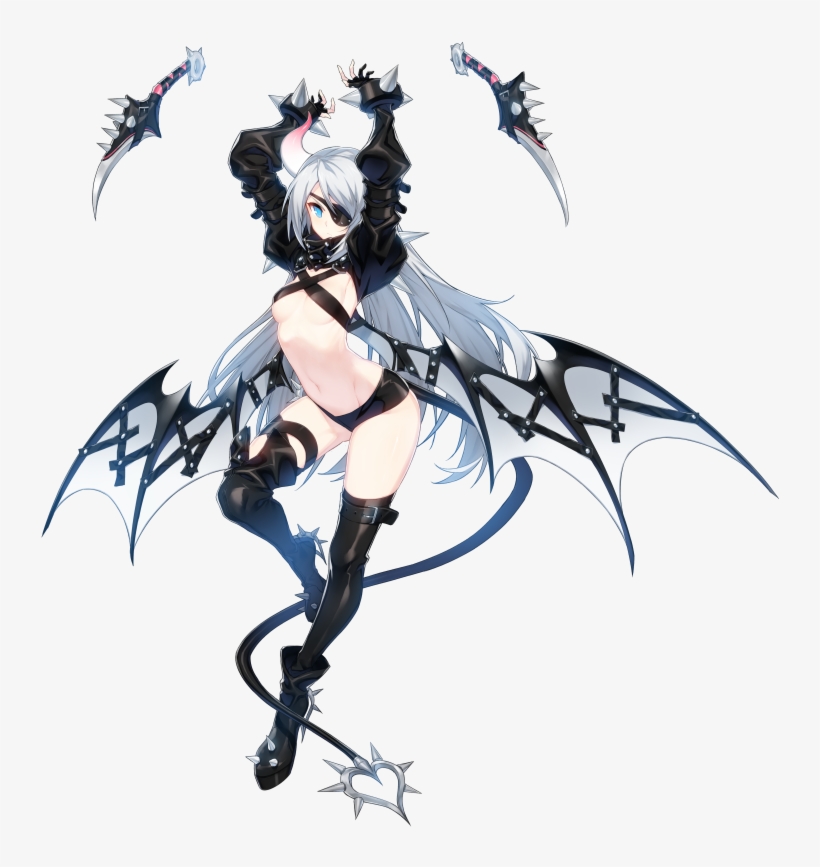 1girl Absurdres Arched Back Arms Up Blue Eyes Boots - Closers Online Nightmare Costume, transparent png #987298