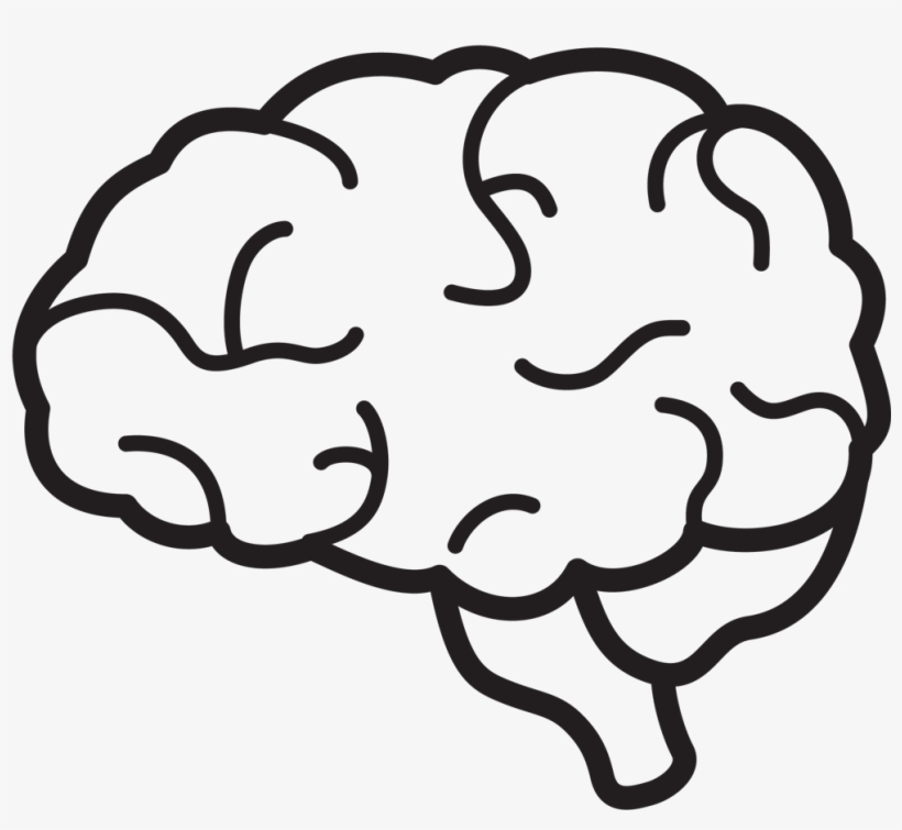 Brain Icon Png - Brain Clipart Black And White Png, transparent png #987560