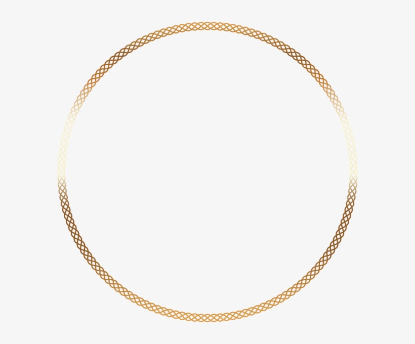 Round Deco Border Frame Png Clip Art - Colored Gold, transparent png #988453