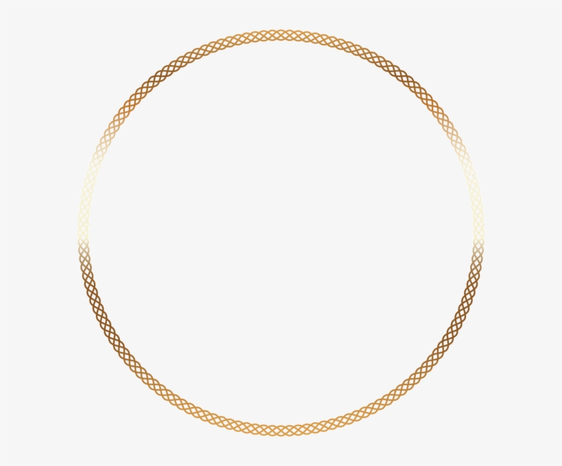 Round Deco Border Frame Png Clip Art - Colored Gold, transparent png #988453