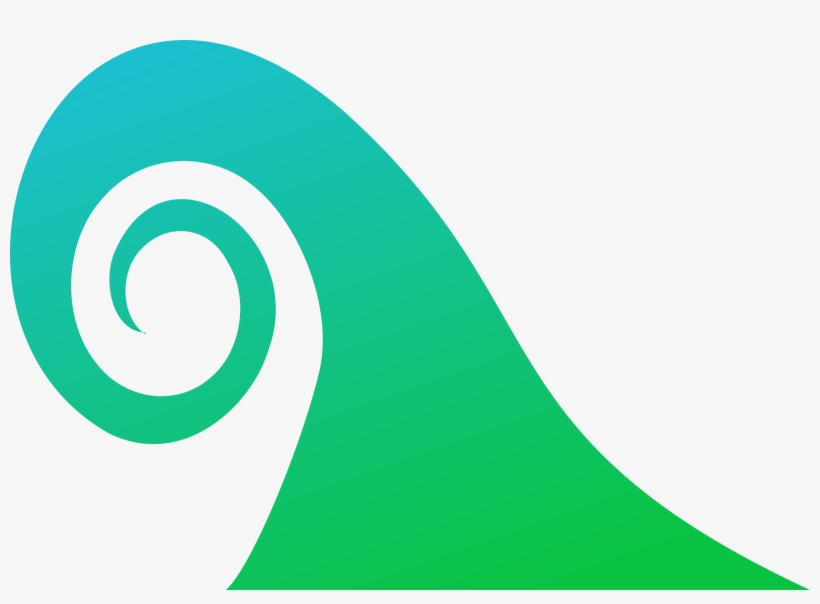 Wave Outline Clipart - Green Wave Clip Art, transparent png #989134