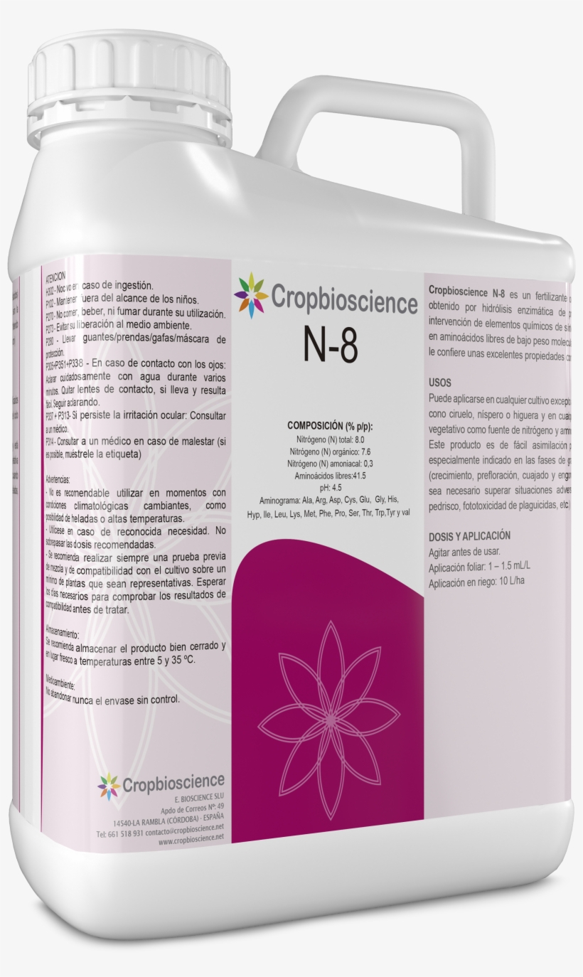 Cropbioscience N8 - 5 Litros - Bottle, transparent png #989212