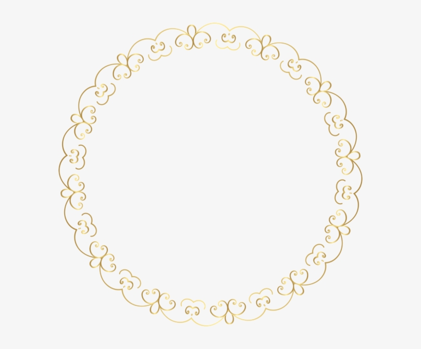 Round Gold Border Frame Png Clip Art Image - Round Gold Border Png, transparent png #989478