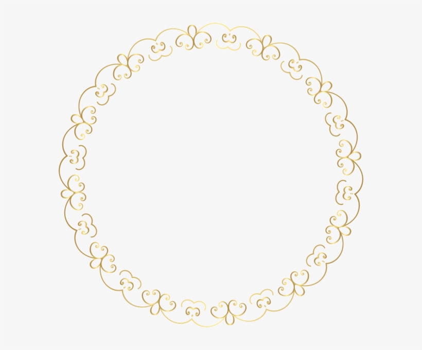 Round Gold Border Frame Png Clip Art Image - Round Gold Border Png, transparent png #989478