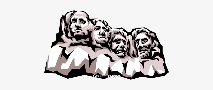 Mount Rushmore Royalty Free Vector Clip Art Illustration - Presidents Day Clip Art, transparent png #989562