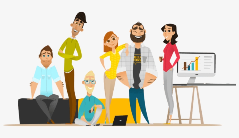 Digi Infy Digital-marketing - Digital Marketing Team Illustration, transparent png #9802252