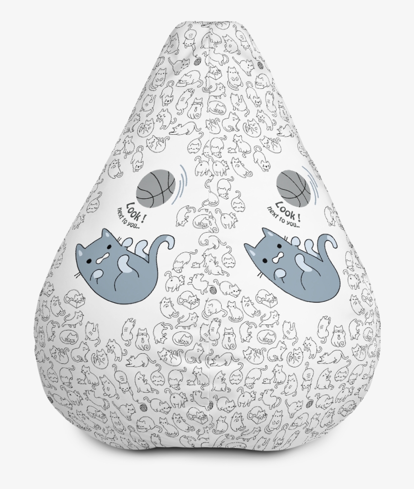 Happy Cat Bean Bag W/ Filling - Blue Whale, transparent png #9802325