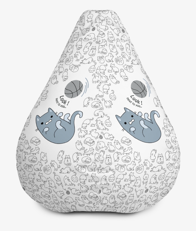 Happy Cat Bean Bag W/ Filling - Blue Whale, transparent png #9802325