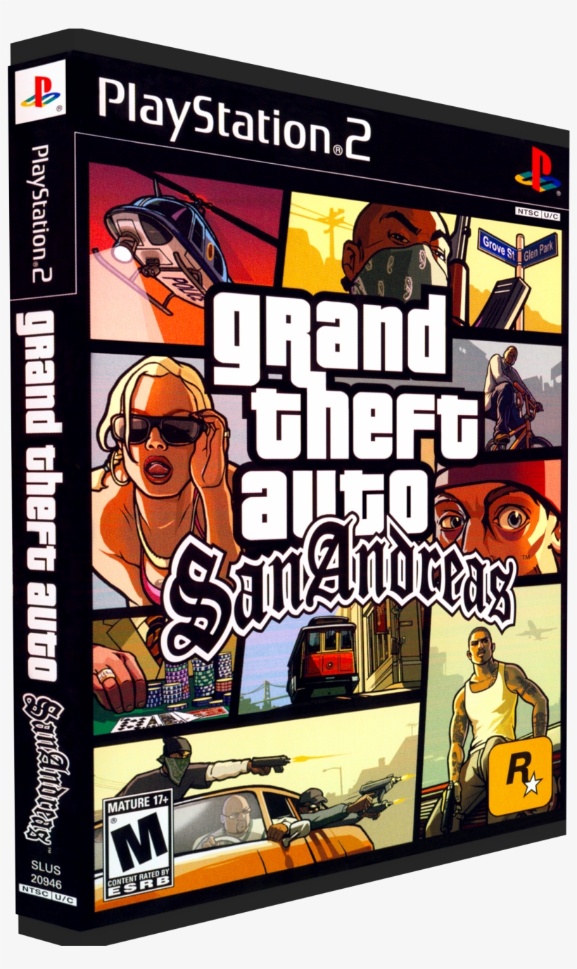 Download Grand Theft Auto - Gta San Andreas Ps2 Box Art Png Gta San Andreas  Ps2 Iso,Grand Theft Auto Png - free transparent png images 