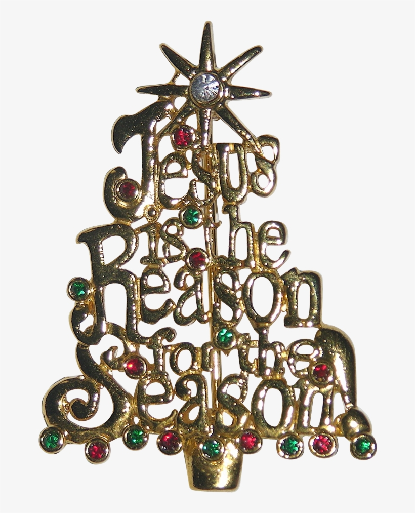 Jesus Is The Reason For The Season Christmas Tree Pin - Christmas Ornament, transparent png #9805172