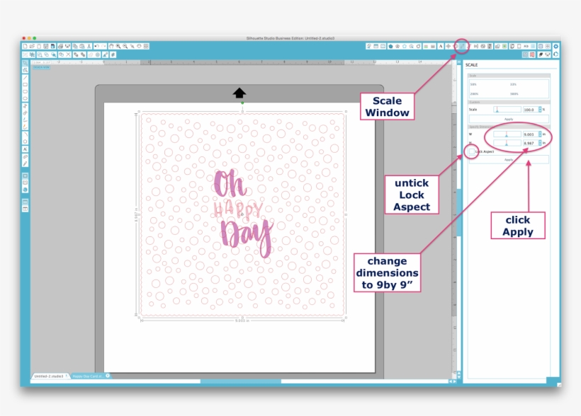 Select Only The Scalloped Frame, Open The Scale Window - Diagram, transparent png #9807080
