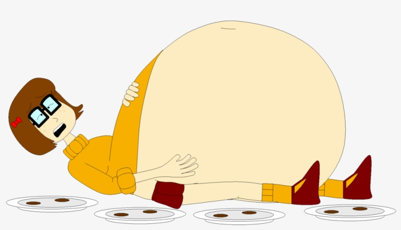 Massively Stuffed Velma By Angry - Velma Belly Stuffing, transparent png #9807271