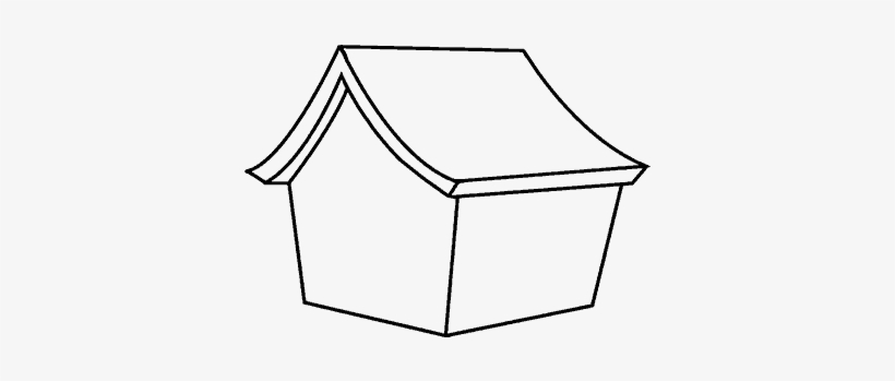 How To Draw Cartoon House - Line Art - Free Transparent PNG Download -  PNGkey