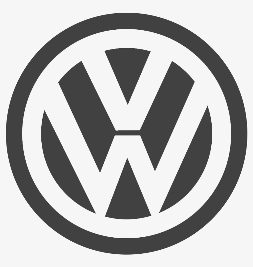 Vw - Volkswagen Logo Black And White, transparent png #9810586