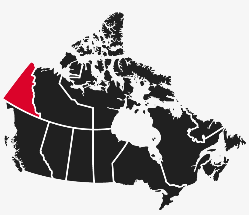 One Of Three Canadian Territories, Yukon Is Situated - Canada Divided Into Regions, transparent png #9810668