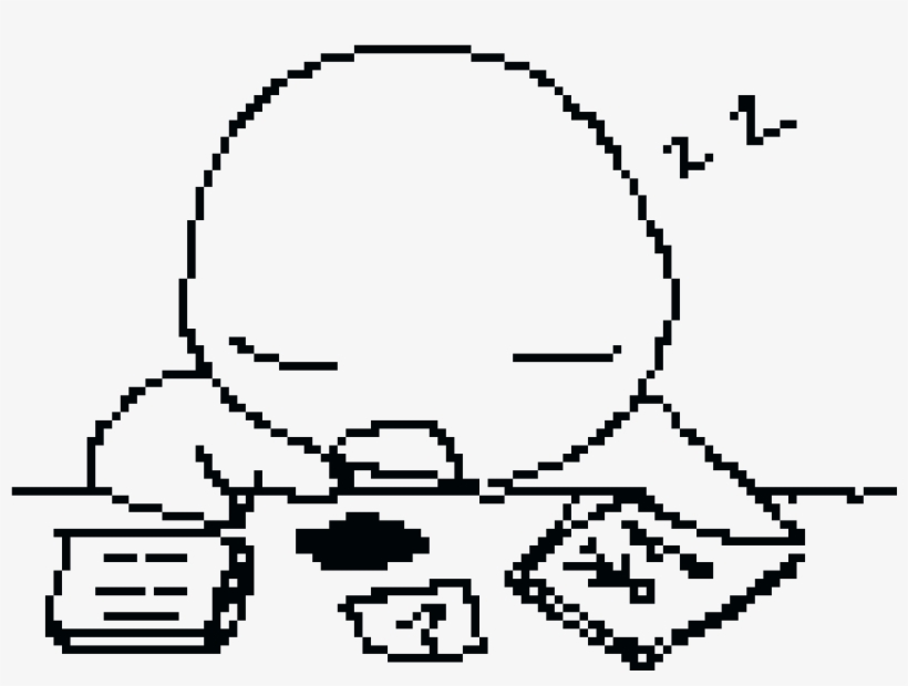 Sleepy - Line Art, transparent png #9810750