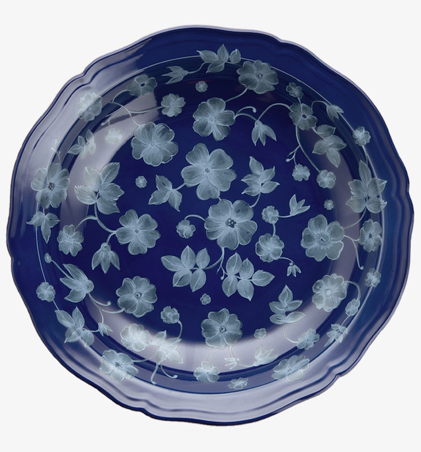 Richard Ginori X Cabana Floral Round Platter - Delphinium, transparent png #9813142