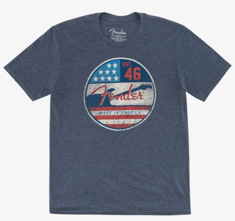 Fender Guitars Stratocaster Made In America T-shirt - Kayak, transparent png #9814745