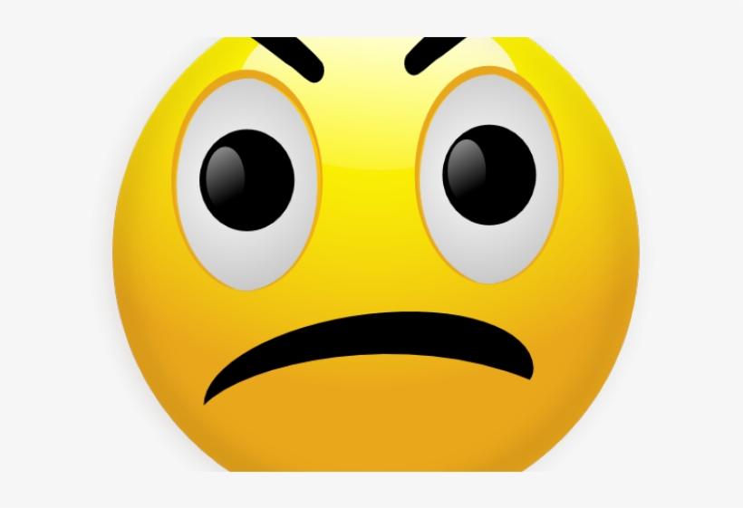 Angry Emoji Clipart Grouchy - Smiley, transparent png #9815413