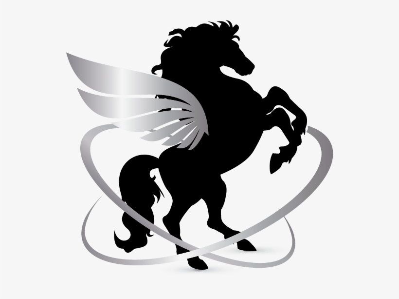 Horse Logo Online Logo Maker Free Winged Horse Logo - Ombre Cheval Qui Se Cabre, transparent png #9815414