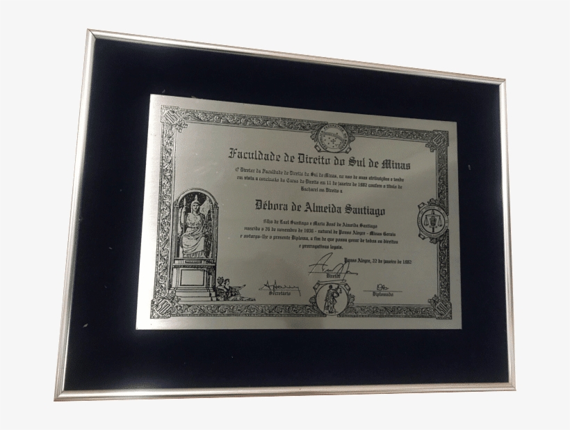 Placa De Diploma Ou Certificado, R[eplica, transparent png #9815747