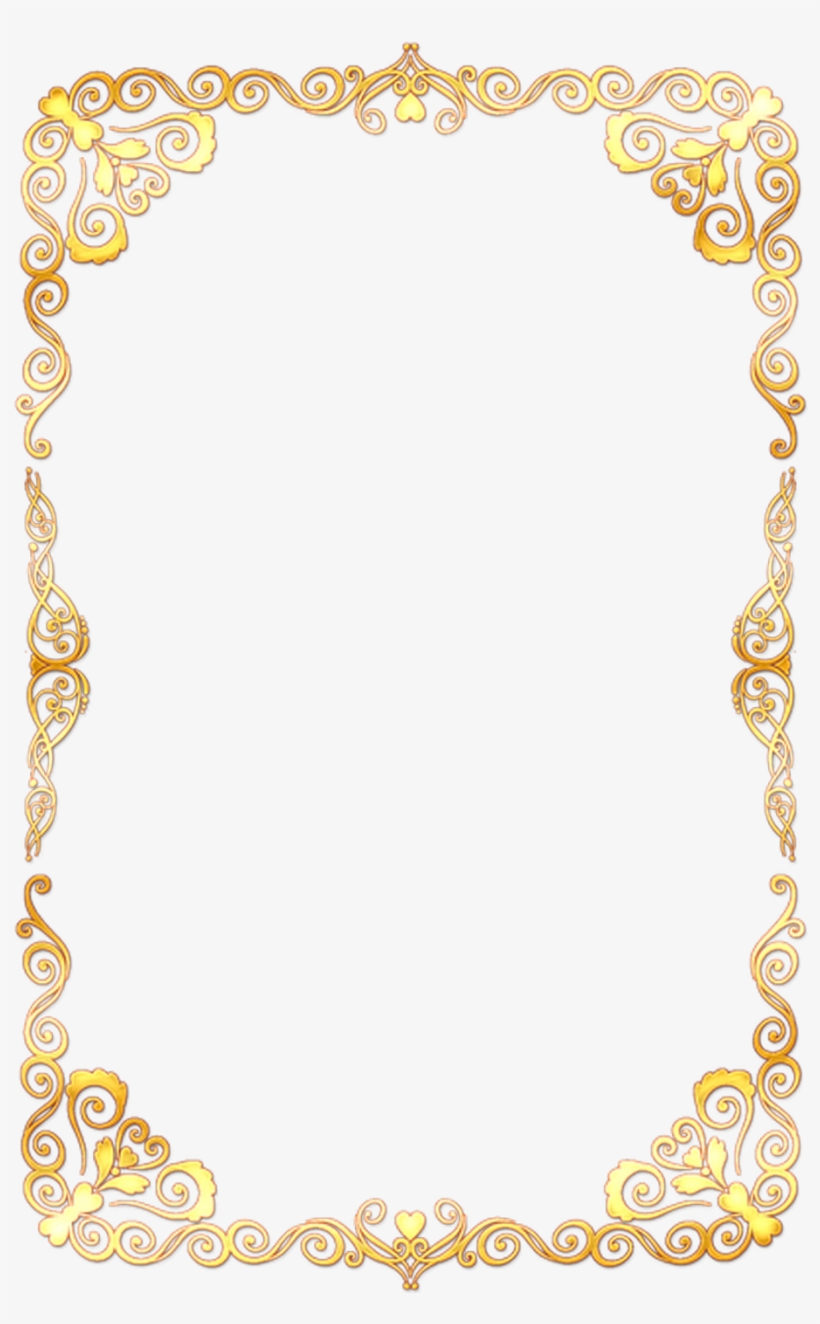 #adornment #adorno #moldura #quadro #borda #gold #golden - Transparent Background Gold Border, transparent png #9815780