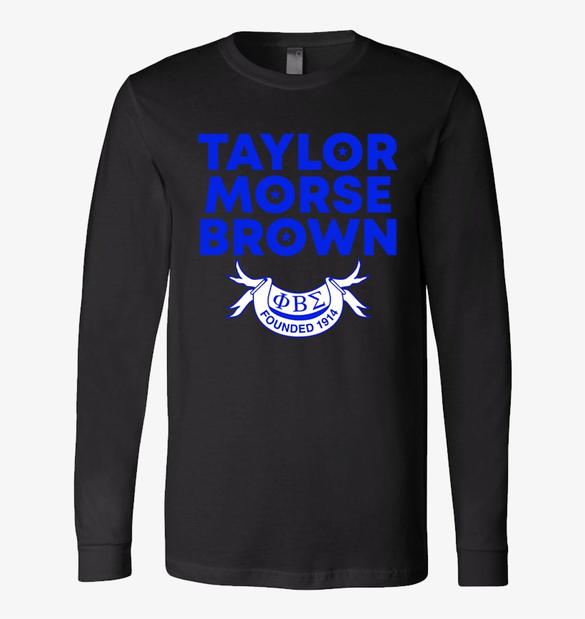 Phi Beta Sigma 3 Star Founders - Long-sleeved T-shirt, transparent png #9815977