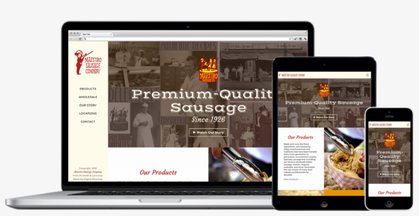 Maestro Sausage Company Gets A Modern Update - Online Advertising, transparent png #9817241