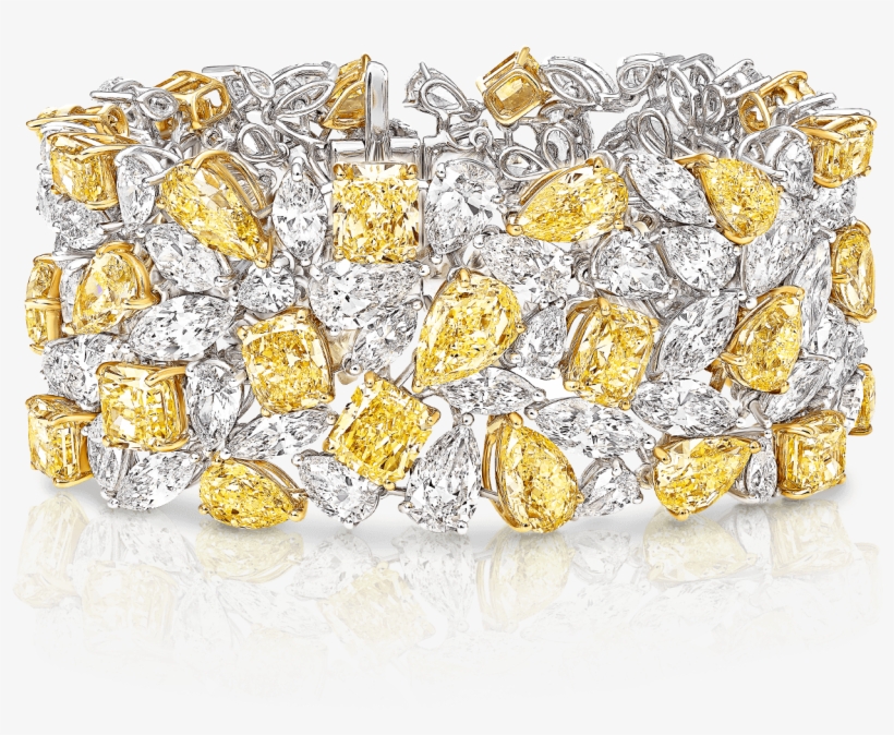 Graff Yellow Diamond High Jewellery A Yellow And White - Graff Yellow Diamond Bracelet, transparent png #9817697