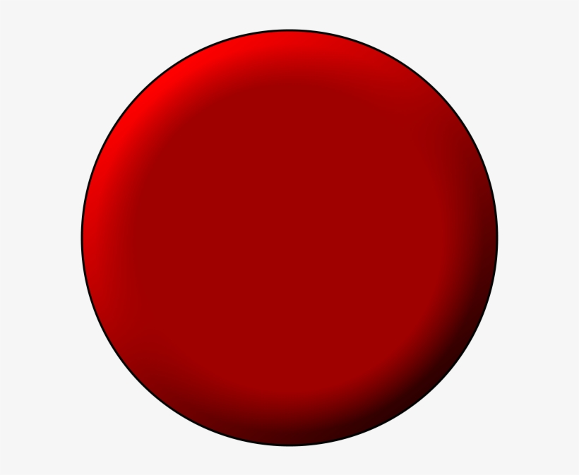 3d Red Push Button - Circle, transparent png #9817822