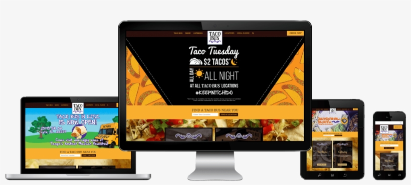 Restaurant Website Design - Led-backlit Lcd Display, transparent png #9818847