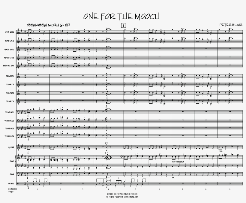 Mooch Thumbnail - Fly Me To The Moon Big Band Score, transparent png #9818977