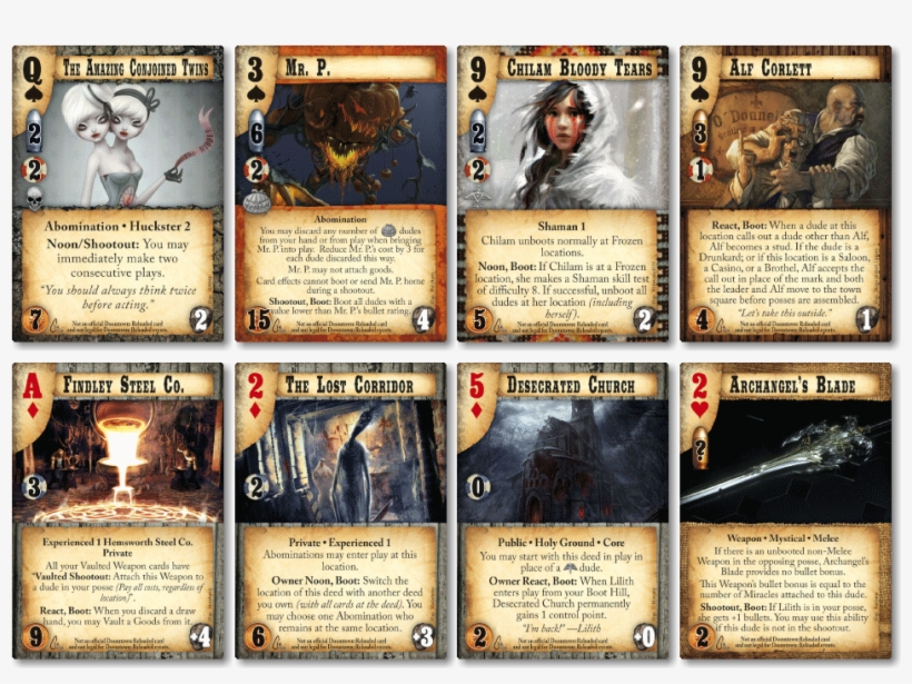 Print On Demand Playsets On Printerstudio - Top 10 Doomtown Cards, transparent png #9819162