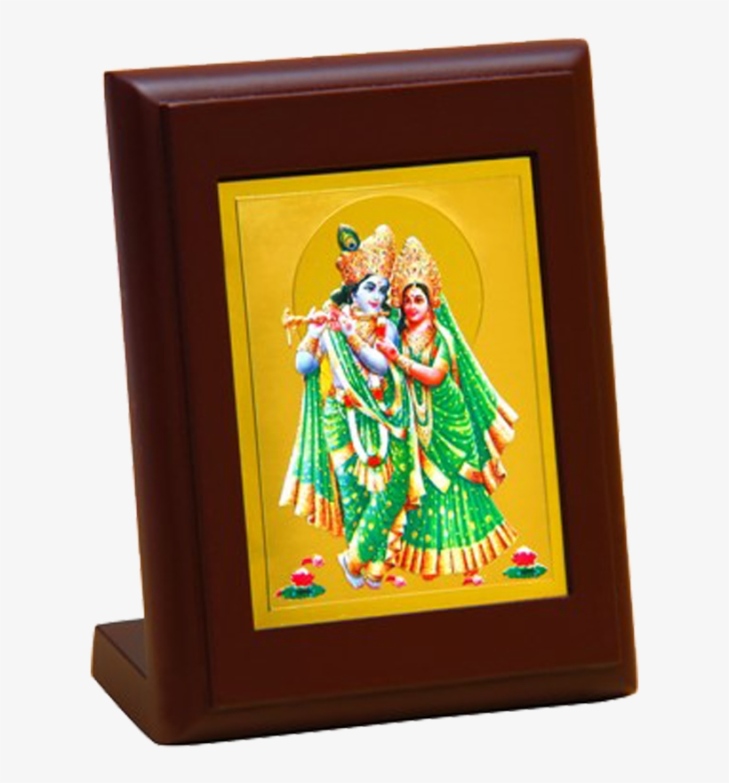Car Radha Krishanji Green Meenakari - Radha Krishna, transparent png #9819301