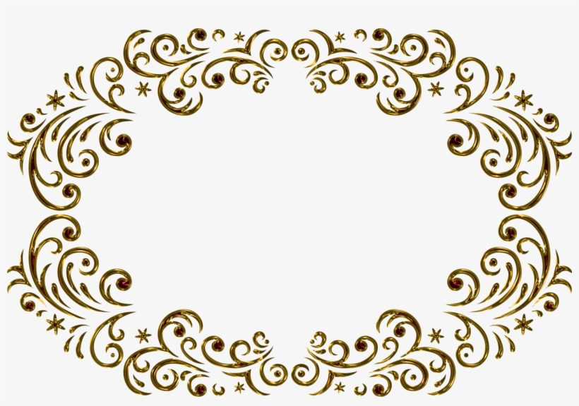 Rococo Vector - Золотистые Рамки Для Текста Png, transparent png #9819524