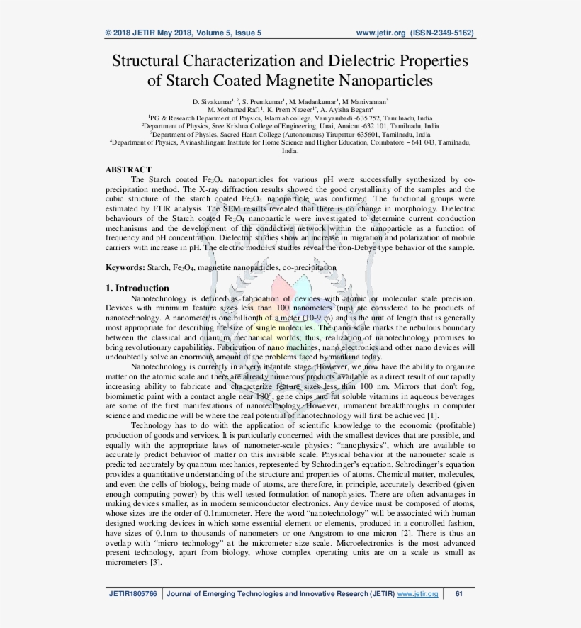 Structural Characterization And Dielectric Properties - Document, transparent png #9821764