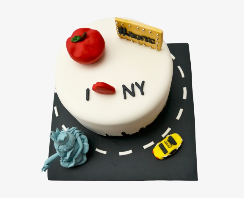 I Love New York Cake I Love Nyc With Edible Statue - Birthday Cake, transparent png #9822239