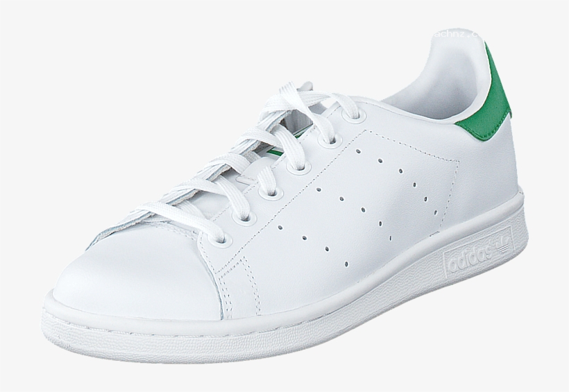 Adidas Originals Stan Smith J Ftwr White/green 53218-01 - Vita Reebok Skor Dam, transparent png #9823892