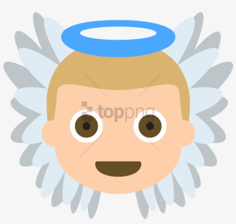 Free Png Baby Angel Tone 2 Emoji Emot Vector Icon - Portable Network Graphics, transparent png #9825412